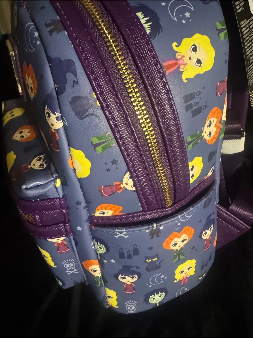 Loungefly Purple Hocus Pocus Character Mini Backpack